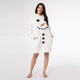 Snug Haven Hoodie Snowman Dress - White