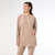 Weekend Brushed Sweater with Button Back - Sand