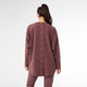 Weekend Brushed Sweater with Button Back - Wine