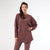 Weekend Brushed Sweater with Button Back - Wine