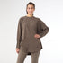 Weekend Brushed Sweater with Button Back