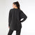 Weekend Brushed Sweater with Button Back - Midnight Black