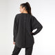 Weekend Brushed Sweater with Button Back - Midnight Black