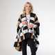 Ferrara Brushed Whipstitch Wrap - Black/Camel/White