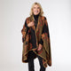 Canna Reversible Whipstitch Wrap - Nutmeg/Black