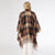 Fano Plaid Wrap - Brown/Teal