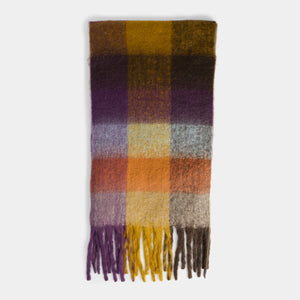 Kaeli Oblong Scarf - Purple/Gold