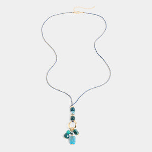 Simone Long Necklace - Blue