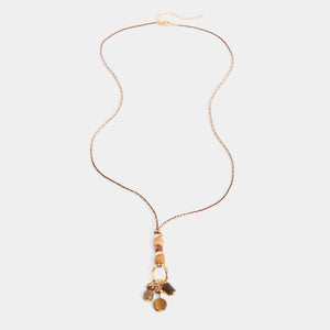 Simone Long Necklace - Brown