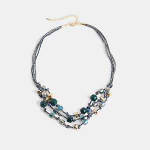 Simone Layered Necklace - Blue