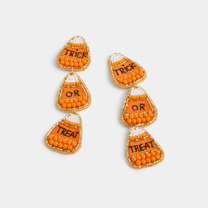 Trick or Treat Candy Corn Earring - Orange