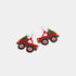 Beaded Christmas Tree Farm Truck Earring