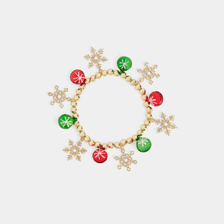Christmas Charm Jingle Bracelet - Gold
