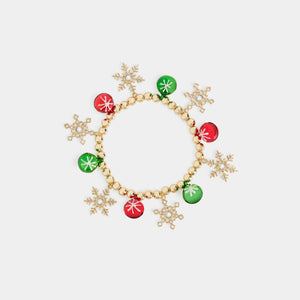 Christmas Charm Jingle Bracelet - Gold