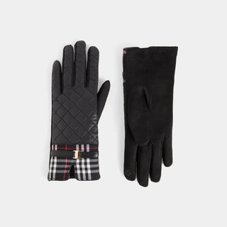 Plaid Puffer Touchscreen Gloves