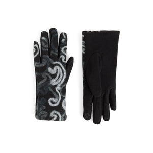 Felted Swirls Touchscreen Gloves - Grey