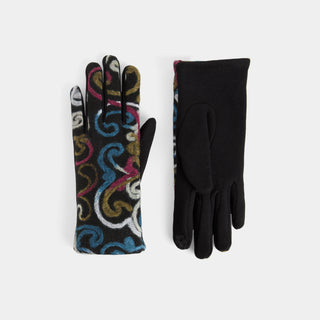 Felted Swirls Touchscreen Gloves