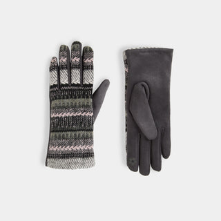 Sweater Stripe Touchscreen Gloves - Blush