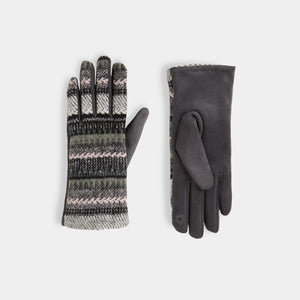 Sweater Stripe Touchscreen Gloves - Blush