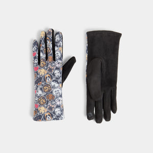 Dog Lover Touchscreen Gloves - Multi