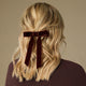 Velvet Bow Hair Clip - Evergreen