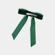 Velvet Bow Hair Clip - Evergreen