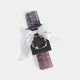 Knit Scarf + Bracelet Set - Purple Paisley