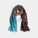 Knit Scarf + Bracelet Set - Blue Paisley