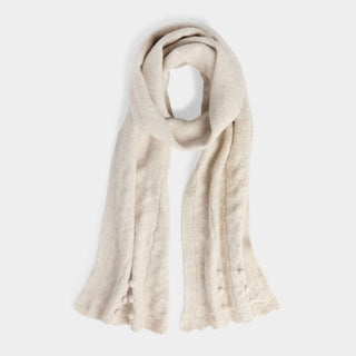 Sweet Scallop Scarf - Cream
