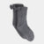 Bow Back Slipper Socks - Grey