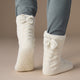 Bow Back Slipper Socks - Red