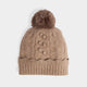 Sweet Scallop Knit Hat - Mocha