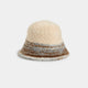 Horizon Stripe Sherpa Bucket Hat - Cream