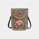 Artisan Beaded Crossbody - Berry/Taupe