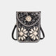 Artisan Beaded Crossbody - Black/White