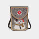 Artisan Beaded Holiday Crossbody - Snowman