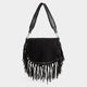 Jessie Tassel Crossbody + Shoulder Bag - Black
