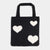 You Are Loved Knit Shopper Tote - Black