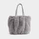 Priscilla Faux Fur Tote - Grey