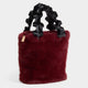 Larsa Faux Fur Wristlet - Merlot