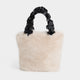Larsa Faux Fur Wristlet - Cream