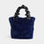 Larsa Faux Fur Wristlet - Midnight Blue