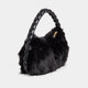 Gia Faux Fur Mini Tote - Black