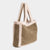 Laila Faux Suede Tote - Olive/Cream