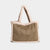 Laila Faux Suede Tote - Olive/Cream