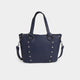 Evelyn Studded Tote - Dark Blue