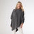 Dylan Sweater Poncho - Charcoal