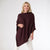 Dylan Sweater Poncho - Merlot