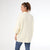 Heavenly-Luxe Short Sleeve Funnel Neck with Button Detail - Winter White