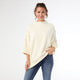 Heavenly-Luxe Short Sleeve Funnel Neck with Button Detail - Winter White